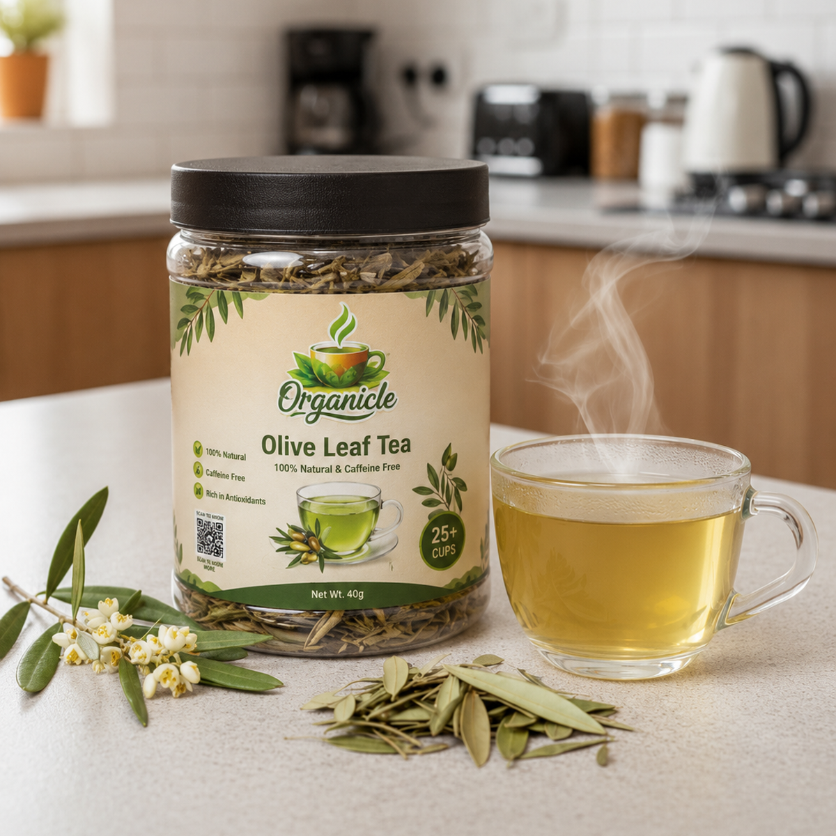 Olive Leaf Tea (For Diabetic Control and Cardiac Health)